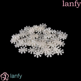 Lanfy การ์ดไข่มุก ด้านหลังแบน สําหรับทําการ์ดแต่งงาน งานฝีมือ DIY ตกแต่งคริสต์มาส