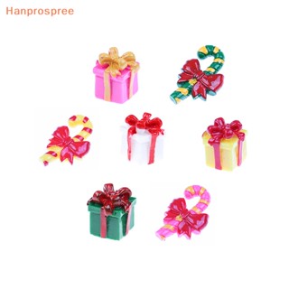 Hanprospree&gt; กล่องของขวัญคริสต์มาส ขนาดเล็ก สําหรับตกแต่งภูมิทัศน์ขนาดเล็ก