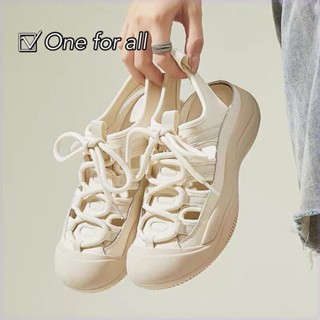 พร้อมส่งจากไทย  TX491 รองเท้า รัดส้น เสริมส้น3cm สายคาเฟ่  ต…