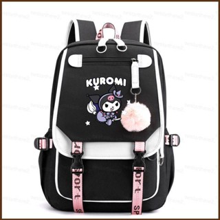 Ns2 Sanrio Kuromi กระเป๋าเป้สะพายหลัง ความจุขนาดใหญ่ กันน้ํา ระบายอากาศ พิมพ์ลาย แฟชั่น สําหรับนักเรียนหญิง