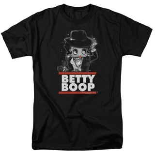 เสื้อยืดคอกลม แขนสั้น ผ้าฝ้าย 100% พิมพ์ลายการ์ตูน Betty Doll Betty Boop พลัสไซซ์ สําหรับผู้ชาย