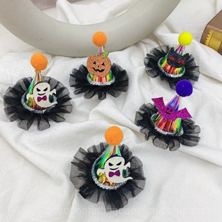 0908WSJ Halloween Dark Luminous Hat Duckbill Clip Christmas Funny Head Clip Luminous Party Barrettes Back of Head OR7D