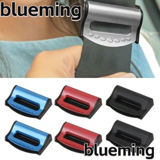 Blueming2 คลิปหนีบเข็มขัดนิรภัย PP กันลื่น ปรับได้ ทนทาน สีเงิน ดํา น้ําเงิน แดง สําหรับภายในรถยนต์ 2 คู่