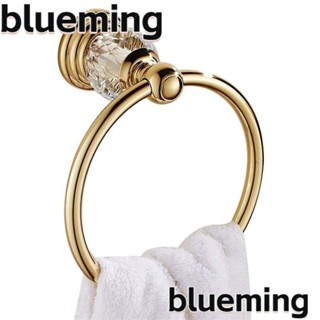 Blueming2 ห่วงแขวนผ้าขนหนู ทรงกลม ประดับคริสตัล สีทอง สําหรับห้องน้ํา