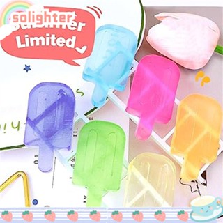 SOLIGHTER Ice Lolly Sensory Fidget Toy, ถุงฟิลเลอร์บอลความเครียด, ของเล่นประสาทสัมผัส, ของเล่นบีบ TPR ของขวัญวันเกิดที่สร้างสรรค์ ลูกบอลเหนียว สําหรับเด็ก