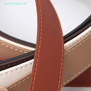 Buildvictor เข็มขัดหนัง PU สีพื้น เรียบง่าย เข้ากับทุกการแต่งกาย สไตล์วินเทจ สําหรับผู้หญิง