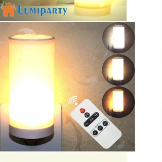 Lumiparty โคมไฟตั้งโต๊ะ Led 220v 1.5w หรี่แสงได้ 10 ระดับ 3 สี พร้อมรีโมตคอนโทรลไร้สาย