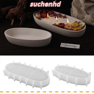 Suchenhd ถาดแม่พิมพ์ซิลิโคน รูปเรือ สําหรับทําเทียน DIY