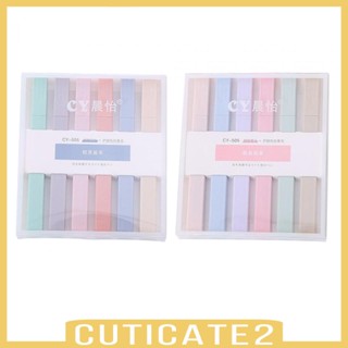 [Cuticate2] ปากกาไฮไลท์ ปลายเฉียง แบบนิ่ม คละสี สําหรับวาดภาพ 6 ชิ้น