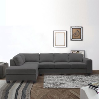 Koncept furniture โซฟาเข้ามุมซ้าย รุ่น Lola สีเทา (316x217x83 ซม.)