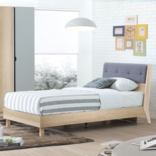 [กทม. 3-5 วัน ส่ง] Koncept furniture เตียง 3.5 ฟุต รุ่น Bente สีไม้อ่อน (116x218x96 ซม.)