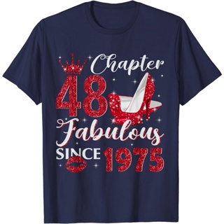 เสื้อยืด พิมพ์ลาย Chapter 48 Fabulous Since 1975 48Th เหมาะกับของขวัญวันเกิด สําหรับผู้หญิง