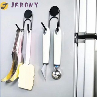 Jeromy ตะขอแม่เหล็ก ฐานคู่ 32 มม. ติดผนัง สีดํา เงิน สําหรับแขวนผ้าขนหนู กุญแจ กลางแจ้ง