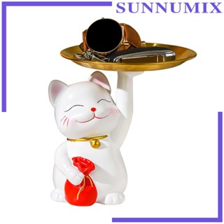 [Sunnimix] ถาดเรซิ่น รูปปั้นแมว สําหรับตกแต่งบ้าน ห้องนอน