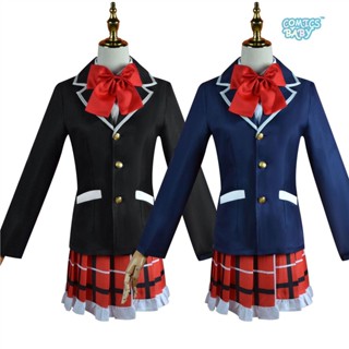 Anime Love,Chunibyo &amp; Other Delusions Takanashi Rikka Cosplay Costume ชุดคอสเพลย์ ชุดนักเรียน ญี่ปุ่น ชุด  Girls School Uniform中二病也要谈恋爱小鸟游六花