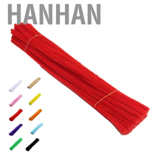 Hanhan 100pcs  Cleaners Flexible Bendable Pure Color Polyester Chenille Stems DIY Children s Early Education Hand Made Toys