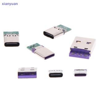 Xianyuan อะแดปเตอร์เชื่อมต่อ ตัวเมีย ตัวผู้ 12 24 Pins เป็นสายเคเบิล รองรับบอร์ด PCB USB 3.1 Type C 5 ชิ้น XY