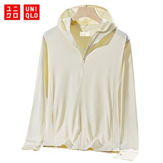 (M-5XL) Uniqlo เสื้อกันยูวี UPF50+ เสื้อกันแดด เสื้อแขนยาวมีหมวก เสื้อกันUV ระบายอากาศได้ดี เสื้อกันแดดผญ เสื้อกันแดดผช