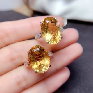 ใหม่ แหวนคริสตัลเพชร สีเหลือง ขนาดใหญ่ หลากสี สําหรับผู้หญิง