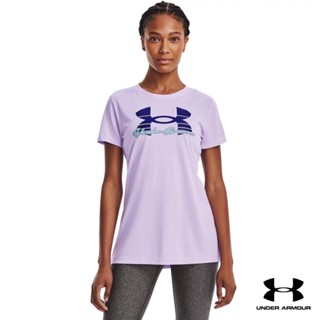 Under Armour UA Womens Tech™ Script Short Sleeve อันเดอร์ อาร์เมอร์ เสื้อออกกำลังกาย สำหรับผู้หญิง