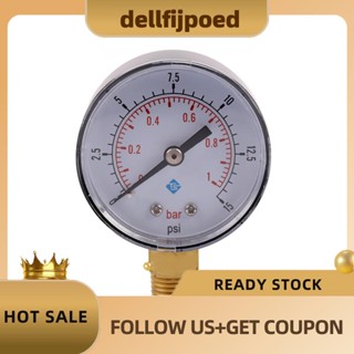 【dellfijpoed】เกจวัดแรงดันน้ํา 0-1bar 50 มม. 1/4 นิ้ว NPT TS-50-15psi