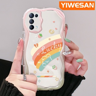 เคสโทรศัพท์มือถือ ซิลิโคนใส กันกระแทก ลายการ์ตูนสายรุ้ง สําหรับ OPPO Reno 5 5G Reno 5K 5G Find X3 Lite