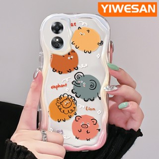 เคสโทรศัพท์มือถือ ซิลิโคนใส กันกระแทก ลายการ์ตูนสวนสัตว์น่ารัก สีสันสดใส สําหรับ OPPO A17 A17K