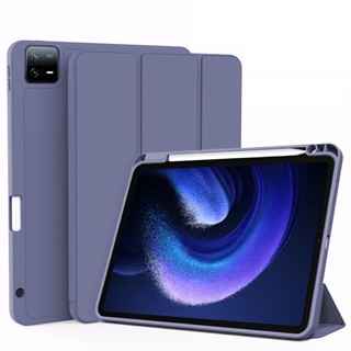 เคส TPU นิ่ม ปิดด้านหลัง พร้อมช่องใส่ดินสอ สําหรับ Xiaomi Pad 6 6 Pro 11 นิ้ว Xiaomi Pad 5 5 Pro 11 นิ้ว