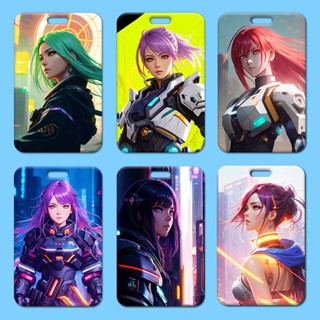 [ซื้อ 2 แถม 1] ซองใส่บัตรรถบัส บัตรเครดิต Cyberpunk สําหรับนักเรียน