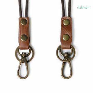 Delmer สายคล้องคอ หนังวัวแท้ แฟชั่น สําหรับโทรศัพท์มือถือ บัตรประจําตัวประชาชน