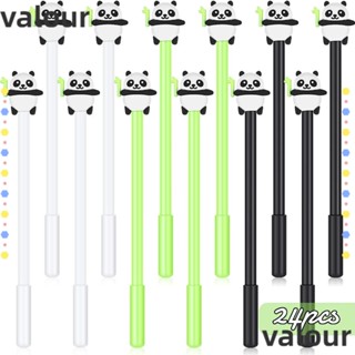 Valour ปากกาหมึกเจล พลาสติก ลายการ์ตูนแพนด้า สัตว์น่ารัก สีขาว เขียว ดํา ดํา สําหรับเขียน สํานักงาน