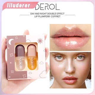 สารสกัดจากพืช Derol Plumping Lip Serum Lip Plumper Instant Volumising Lip Gloss Brighten Lip Oil Lip Care Lip Honey HO