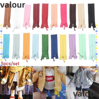 Valour ซิป ขนาดเล็ก 5*1.7 ซม. 20 สี แฮนด์เมด สําหรับตกแต่งสมุดภาพ 5 ชิ้น ต่อชุด