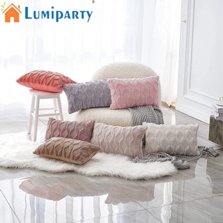 Lumiparty ปลอกหมอน ผ้าวูล กํามะหยี่ แบบนิ่ม ลายเรขาคณิต ประดับเพชร เรียบง่าย สําหรับตกแต่งบ้าน โซฟา