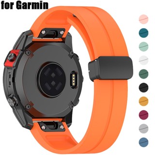 สายนาฬิกาข้อมือซิลิโคน 26 22 20 มม. สําหรับ Garmin Fenix 7 7X 6X Pro 5Plus 6S 7S 3 3HR Forerunner 965 945