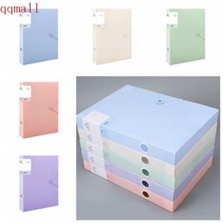 Qqmall กล่องพลาสติก PP ขนาด A4 กันฝุ่น อเนกประสงค์ หนา 5 สี สําหรับจัดเก็บเอกสาร