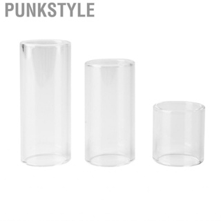 Punkstyle Finger Slider Kit  Smooth Surface 3pcs Glass Guitar Slide Set Comfortable Wearing for Instrument