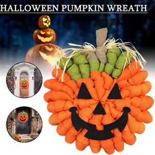 Pumpkin Halloween Wreath for Front Door Indoor Window Wall Hanging Decoration