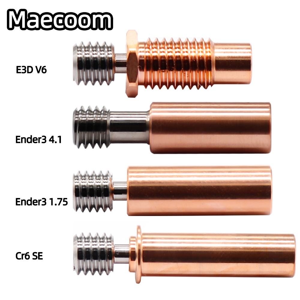 Bi-Metal Heatbreak E3D V6 MK8 Ender3 CR10  Cr6se AC HOTEND Copper &  Titanium Alloy Upgrade All-Meta