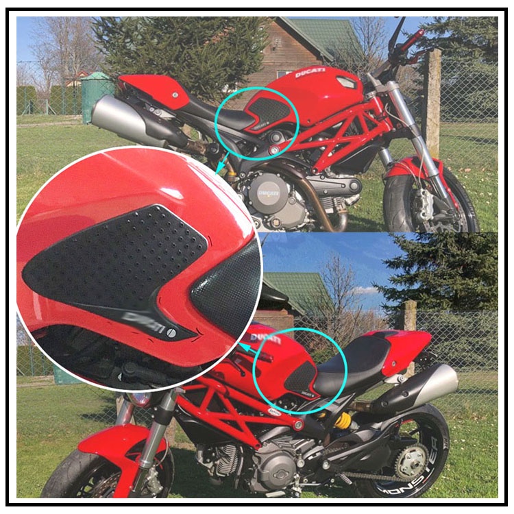 ★Bj★สติกเกอร์ติดถังน้ํามันเชื้อเพลิง กันลื่น สําหรับ Ducati 696 795 796 Monster 1100 1100S