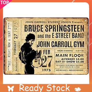 โปสเตอร์แผ่นโลหะดีบุก ลาย Bruce Springsteen สไตล์เรโทร ขนาด 30x20 ซม. สําหรับบาร์คลับ