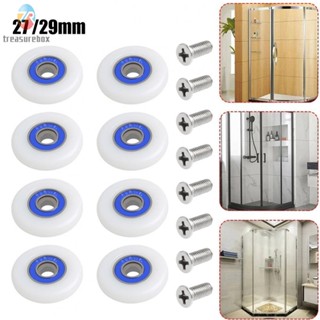 【TRSBX】Shower Door Rollers Parts Practical Replacement Runner Wheels Spare 27/29mm