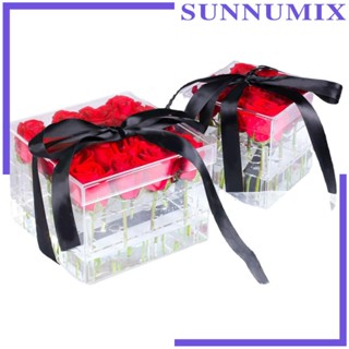 [Sunnimix] แจกันดอกกุหลาบอะคริลิค สําหรับตกแต่งโต๊ะ งานแต่งงาน วันเกิด