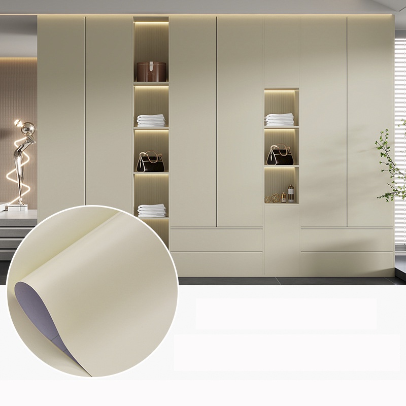 สติกเกอร์วอลล์เปเปอร์ กันน้ํา เปลี่ยนสีได้ มีกาวในตัว 60 ซม. X1 ม. สําหรับติดตกแต่งตู้เสื้อผ้า ประตู เฟอร์นิเจอร์ - รูปที่ 6