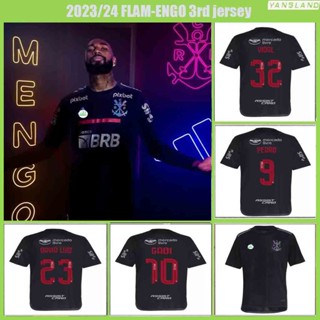 เสื้อกีฬาแขนสั้น ลายทีมที่สาม FLAM ENGO VIDAL RUIZ GABI DAVID LUIZ PEORO Jersey FLMG 2023 24