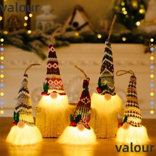 Valour จี้ตุ๊กตาโนม เรืองแสง ไร้หน้า สําหรับแขวนตกแต่งต้นคริสต์มาส