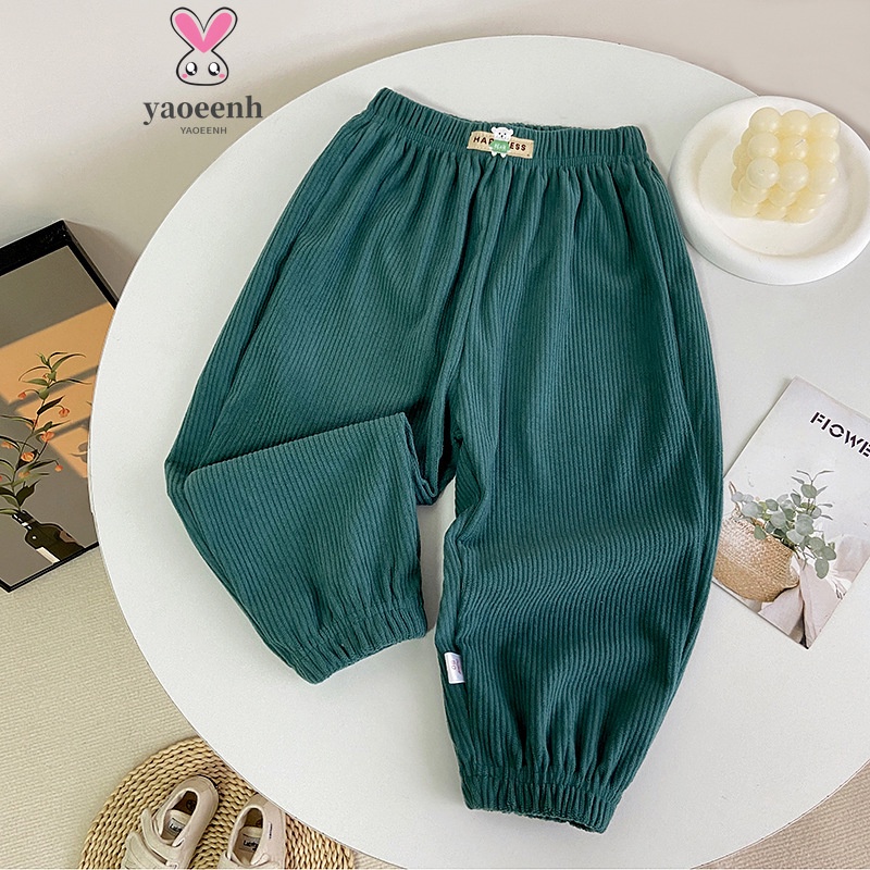 【YAOEENH】กางเกงวอร์มลําลอง ผ้าฟลีซ พิมพ์ลายการ์ตูน Kapok สไตล์เกาหลี เหมาะกับฤดูใบไม้ร่วง และฤดูหนาว สําหรับเด็กผู้ชาย และเด็กผู้หญิง ไซซ์ 80-150 ซม.