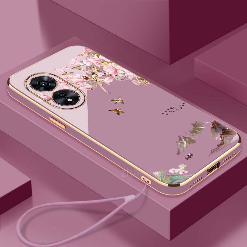 เคส OPPO A60 A18 A38 A58 A78 A98 5G เคสโทรศัพท์ TPU เคสป้องกันบางเฉียบขอบตรงกันกระแทกเคสโทรศัพท์แบบนิ่มล่าสุด