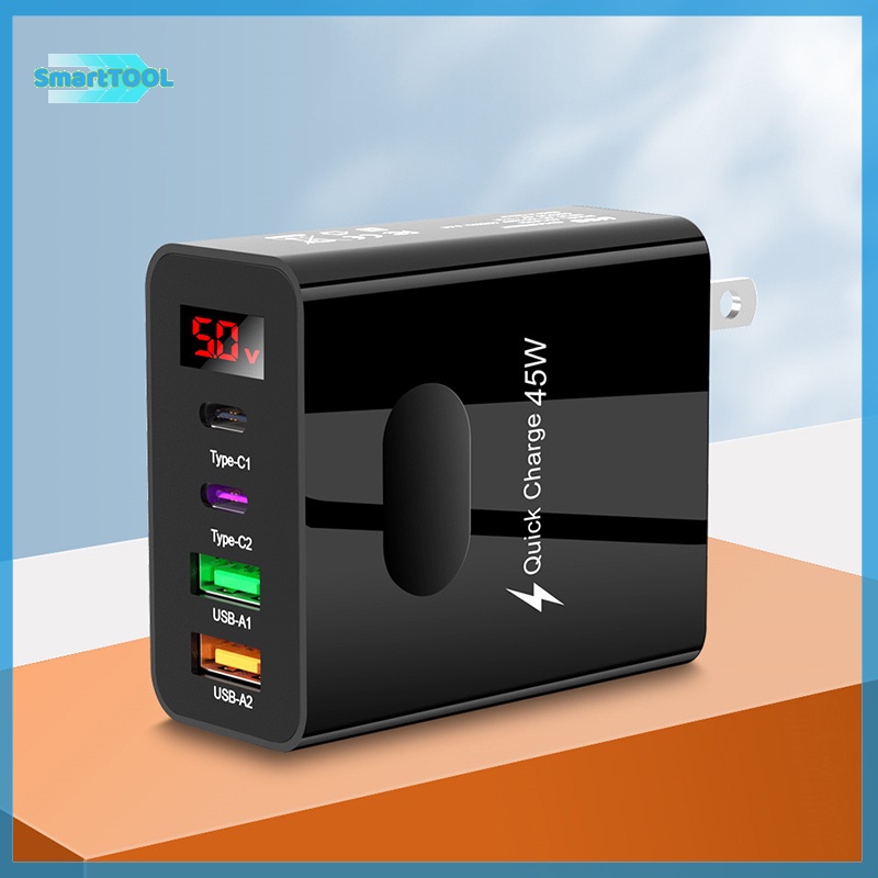 Utzn> อะแดปเตอร์ชาร์จ Usb 3.0 5V 3A 15W หน้าจอดิจิทัล 3 พอร์ต ชาร์จเร็ว สําหรับ Iphone 13 12 Pro Max