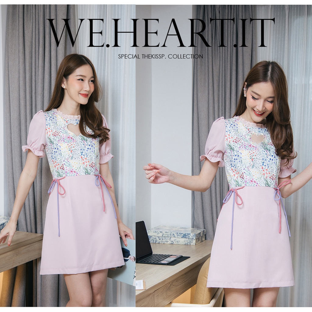 SPECIAL03 : WE HEART IT' DRESS ( 📍🎟  𝘂𝘀𝗲 𝗰𝗼𝗱𝗲 “ KISSPAR“  discount 100.- 📍)
